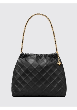 TORY BURCH Fleming Quilted Lambskin Leather Shoulder Bag with Logo