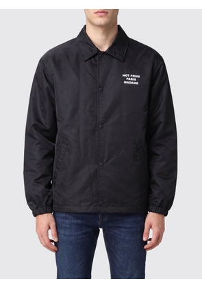 Drôle de Monsieur Nylon Shirt Jacket with Contrasting Slogan Logo