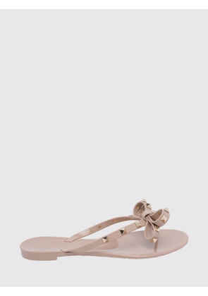 VALENTINO GARAVANI Rockstud Rubber Thong Sandals with Studs and Bow Detail