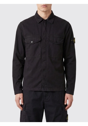 STONE ISLAND Slim Fit Cotton Twill Shirt Jacket with Compass Logo