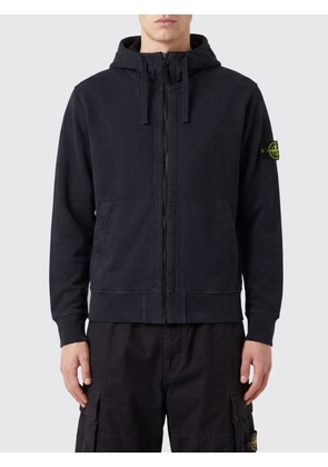 STONE ISLAND Organic Cotton Zip-Up Hoodie with Compass Logo
