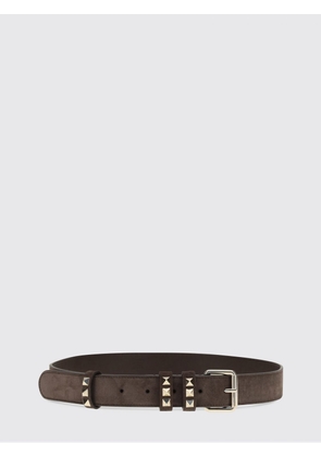 VALENTINO GARAVANI Rockstud Suede Leather Belt with Pin Buckle