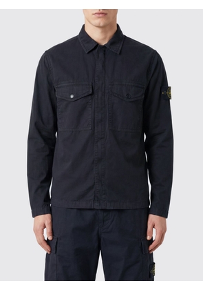 STONE ISLAND Slim Fit Cotton Twill Shirt Jacket with Compass Logo