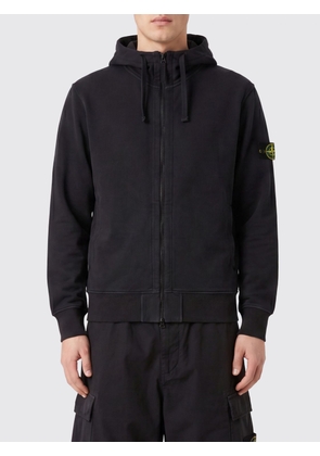 STONE ISLAND Organic Cotton Zip-Up Hoodie with Compass Logo
