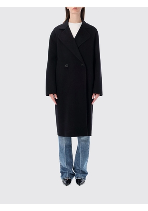STELLA MCCARTNEY Long Double-Breasted Pure Wool Coat with Lapels