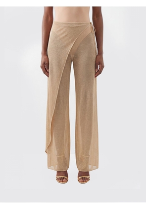 OSÉREE Wide-Leg Lurex Jersey Wrap Trousers with Polka Dot Pattern