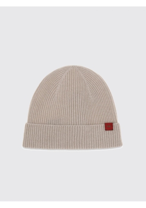 KITON Ribbed Merino Wool Beanie with Cuff and Applied Logo