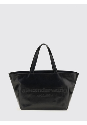 ALEXANDER WANG Leather Tote Bag with Tone-on-Tone Logo and Removable Strap