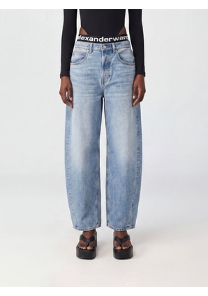 ALEXANDER WANG High-Waisted Baggy Jeans with Double-Layer Logo Waistband