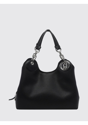 LIU JO Grained Faux Leather Shoulder Bag with Double Handle