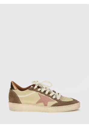 GOLDEN GOOSE Ball Star Low-Top Trainers in Suede Calfskin with Distressed Effect