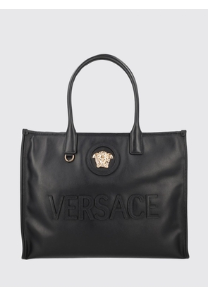 VERSACE La Medusa Large Tote Bag in Smooth Leather with Double Handle