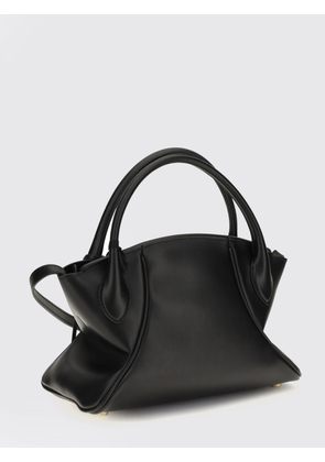 BALMAIN Pulse Hourglass Handbag in Smooth Leather with Padlock and Key