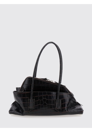 THE ATTICO La Passeggiata Small Shoulder Bag in Croc-Effect Leather