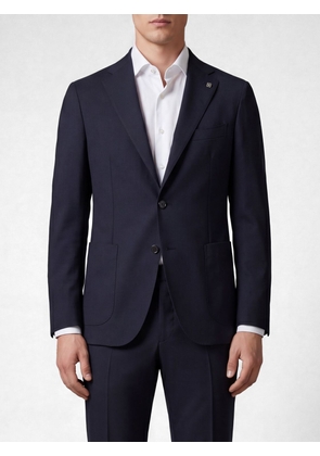 TAGLIATORE Single-Breasted Blazer in Virgin Wool and Silk with Peak Lapels