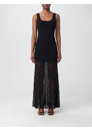 Michael Kors Long Square-Neck Pleated Sheath Gown
