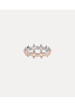 Vivienne Westwood Warwick Ring Platinum-peach-cz Platinum-peach-cz Unisex