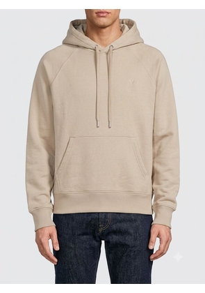 AMI PARIS Relaxed Fit Cotton Hoodie with Dropped Shoulders and Kangaroo Pocket