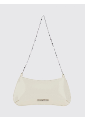 JACQUEMUS Le Petit Bisou Patent Leather Shoulder Bag with Chain Handle