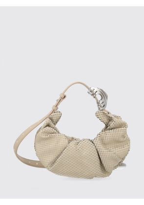 DIESEL Grab-D Python-Effect Leather Shoulder Bag with Oval D Logo