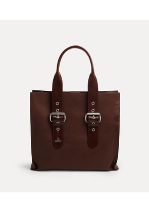 Vivienne Westwood Alex Tote Bag Supple Leather Chestnut