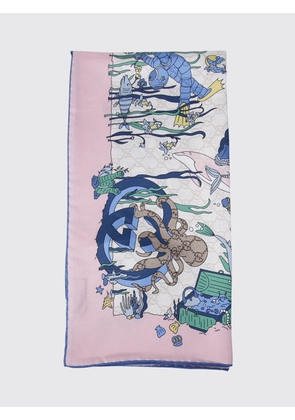 GUCCI Square Silk Twill Scarf with GG Monogram Graphic Print
