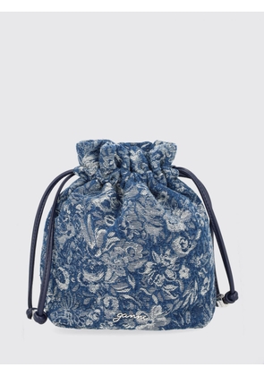 GANNI Crossbody Bag Woman color Denim