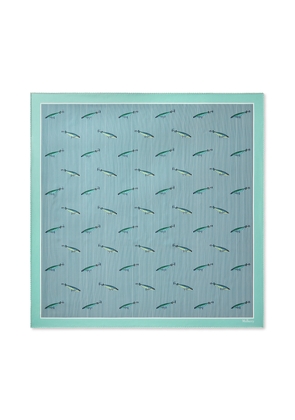 Mulberry Women's Square Scarf - Fishing Lure Marina Blue
