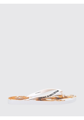 VERSACE JEANS COUTURE Rubber Flip Flops with Printed Logo