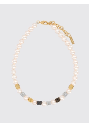 MOSCHINO COUTURE Metal Choker Necklace with Faux Pearls and Crystals
