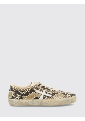 PREMIATA David Python-Print Leather Sneakers with Contrast Logo