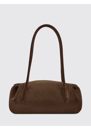 YUZEFI Oyster Suede Shoulder Bag with Double Handle