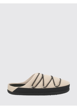 MOON BOOT Ripstop Nylon Flat Mules with Webbing Tapes and Rubber Sole