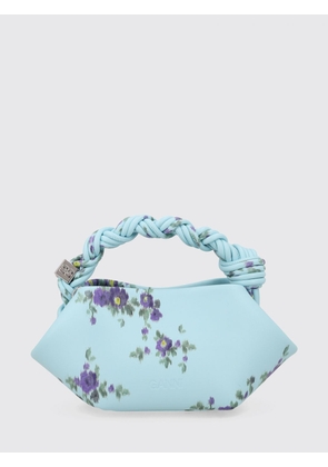 GANNI Bou Floral Recycled Leather Handbag with Braided Handle