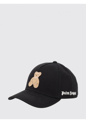 PALM ANGELS Black Cotton Baseball Cap with Teddy Bear Patch and Logo
