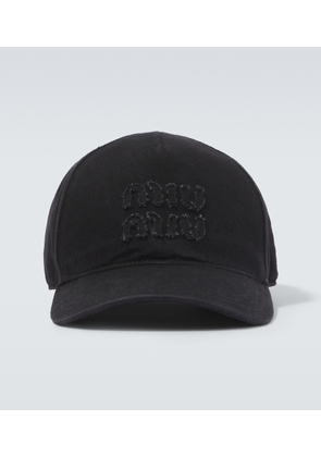 Miu Miu Logo denim baseball cap
