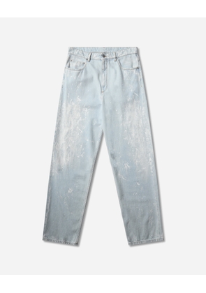 Men s Painted Straight Leg Jeans Light Blue