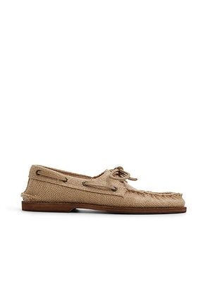 Sperry x Colbo Ao in Natural Sand Textile Woven - Brown. Size 9.5 (also in 8, 8.5, 9, 10, 10.5, 11, 12, 13).