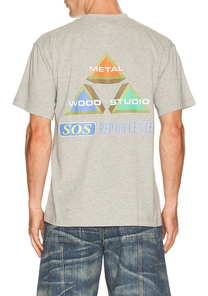 Metalwood Studio King Of The Greens T-Shirt in Heather Grey - Grey. Size M (also in S, L, XL/1X).