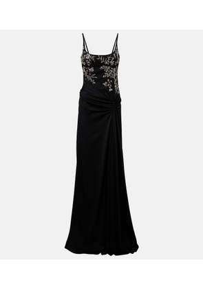 McQueen Draped embellished gown