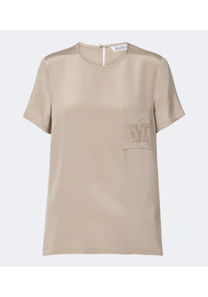 Max Mara Logo silk top