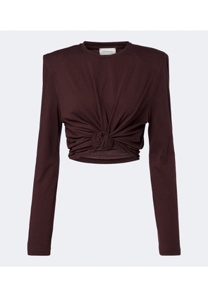Magda Butrym Cotton-blend jersey crop top