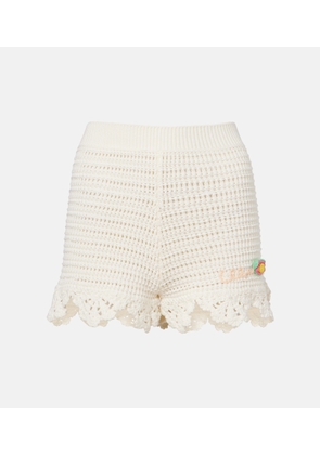 Chloe Crochet scalloped cotton shorts