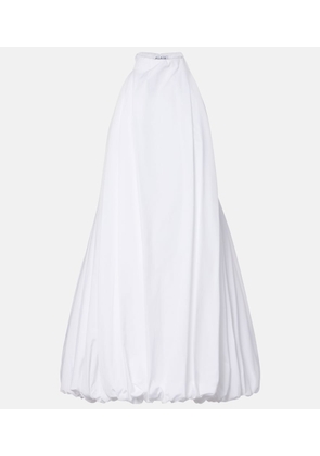 Alaia Halterneck cotton poplin minidress