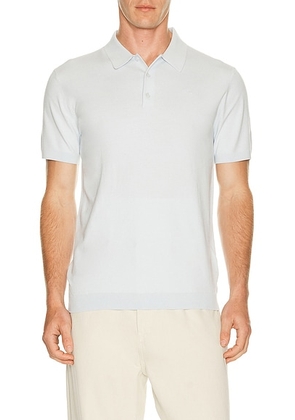 J.Lindeberg Ridge Knitted Polo in SKYWRITING - White. Size S (also in M, L, XL/1X).
