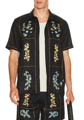 Agua Bendita Jack Shirt in Black - Black. Size XL/1X (also in M, L).