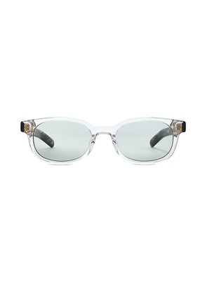 Flatlist Le Bucheron Sunglasses in Clear Crystal &Chill Out Green - White. Size all.