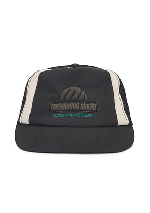 Metalwood Studio King Of The Greens Trucker Hat in Black - Grey. Size all.
