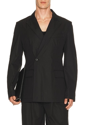 Givenchy Shirt Cuff Couture Seam Jacket Double Breasted in Black - Black. Size 54 (also in 50, 52).