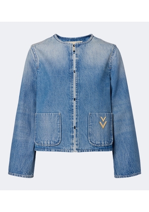 Valentino VGold faded denim jacket